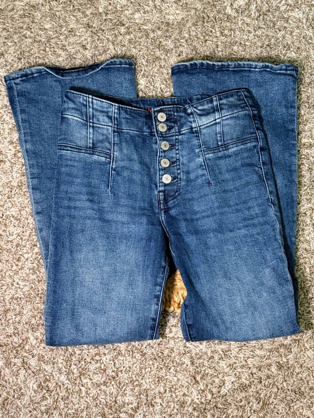 Lucky Brand Size 8 Button-Fly Flare Jeans